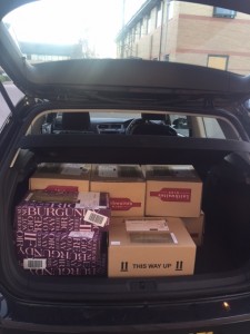 wine in car